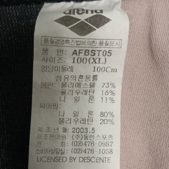 NWOT VINTAGE ARENA SWIM BRIEF, BLACK SPARKLE, SIZE XL, (Asian 100 cm) - Picture 3 of 9